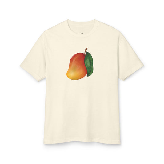 Mango Graphic Heavyweight Tee - Unisex Cotton T-Shirt for Fruit Lovers