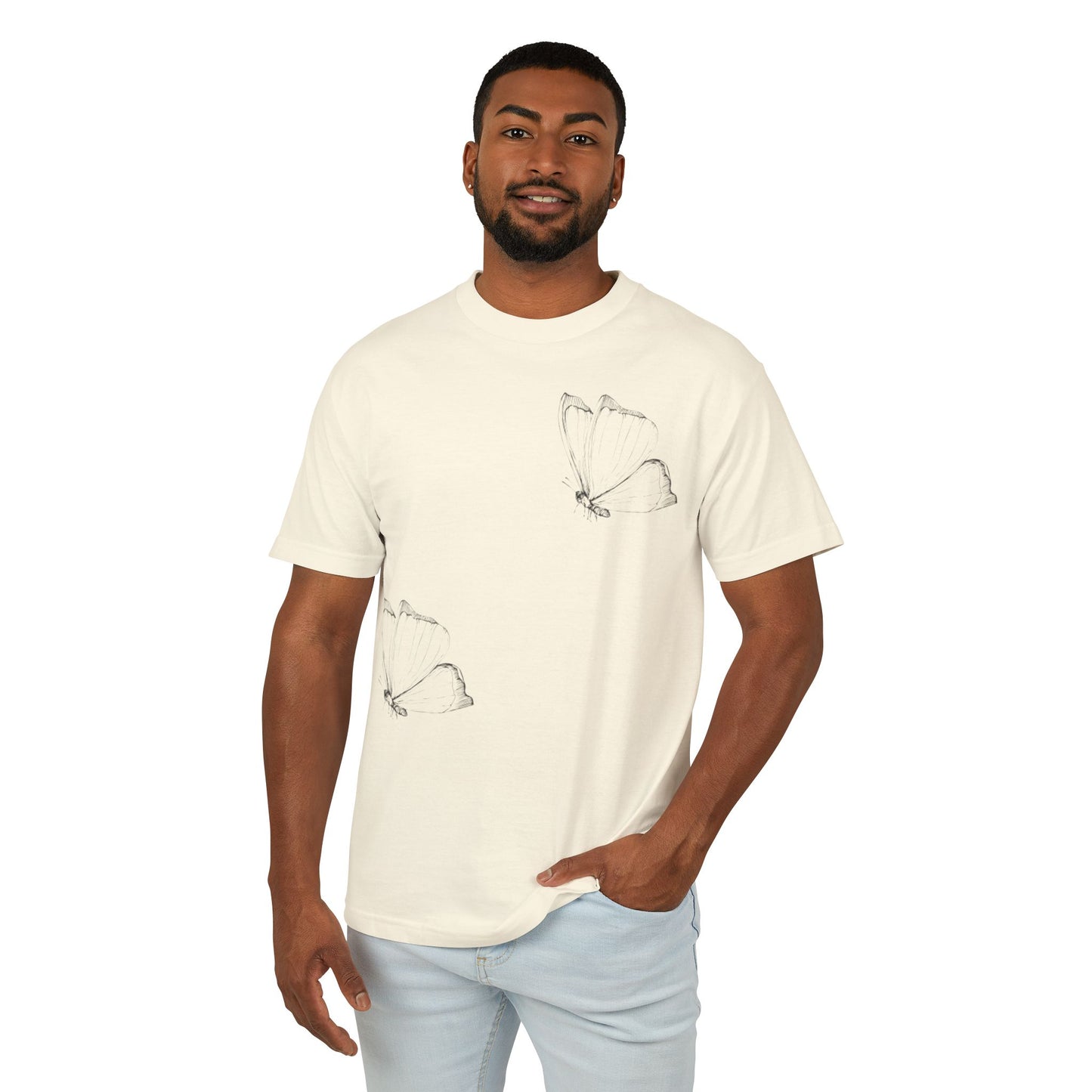 Butterfly Graphic Unisex Tee - Soft Cotton Casual Shirt for Nature Lovers