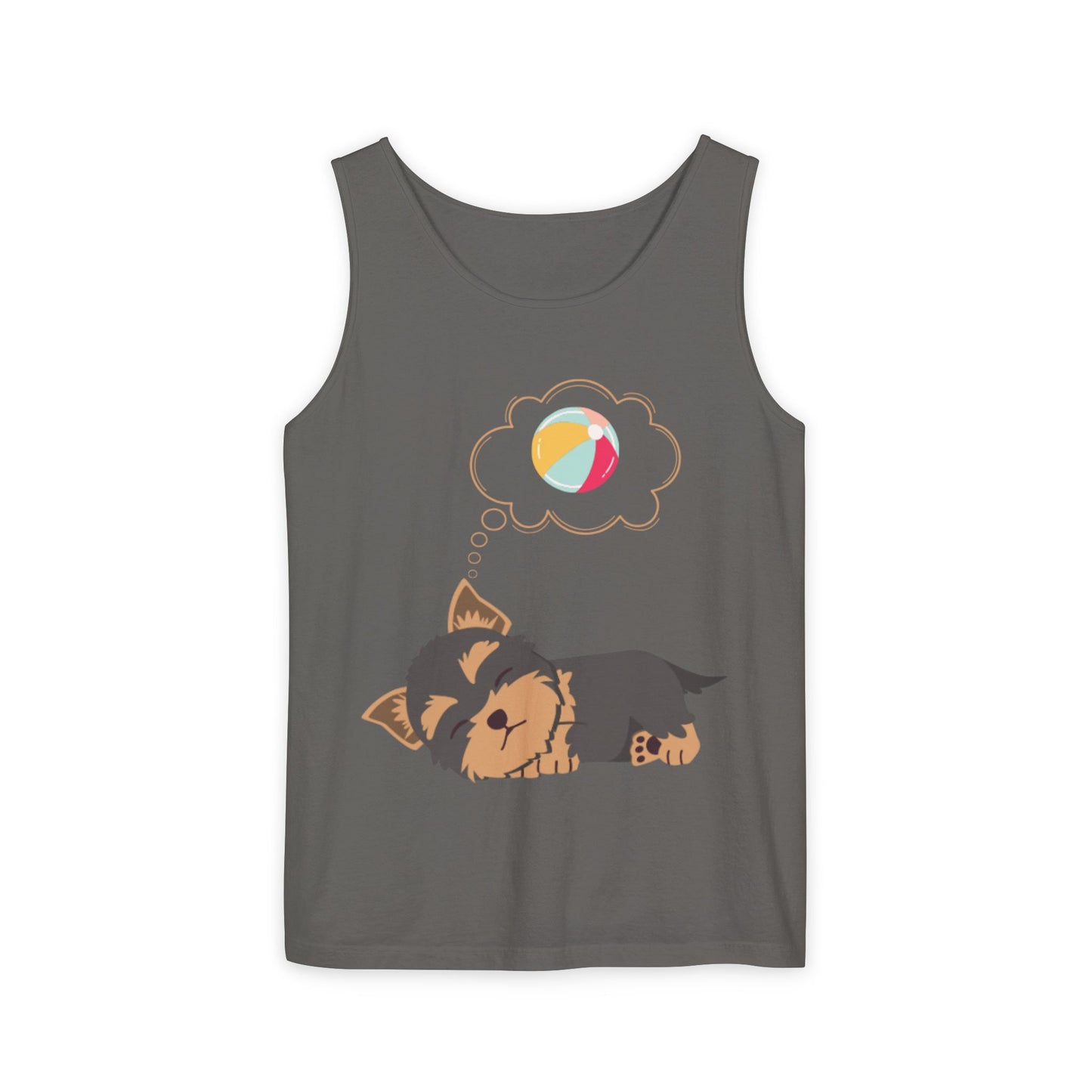 Cute Dog Dreaming Tank Top - Unisex Garment-Dyed Summer Wear