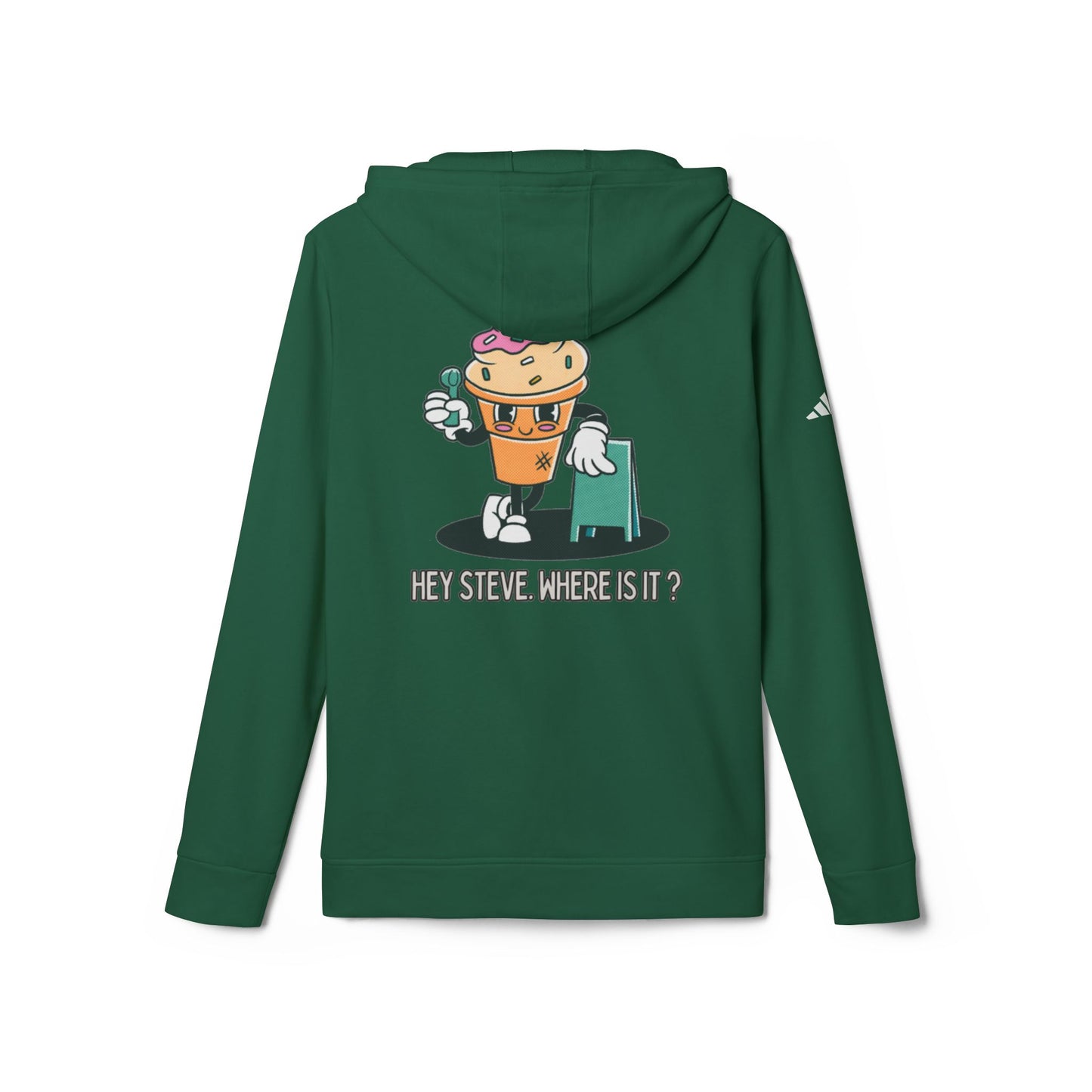 Fleece Hoodie with Funny Ice Cream Design