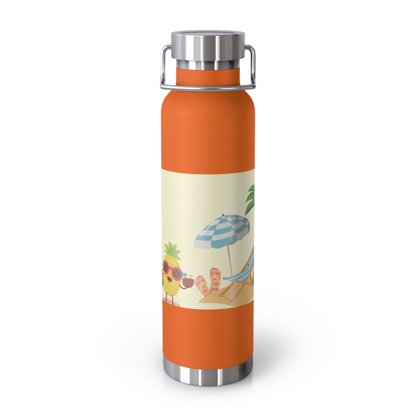 Tropical Fun Insulated Bottle - 22oz, Summer Vibes with Cute Fruit Characters