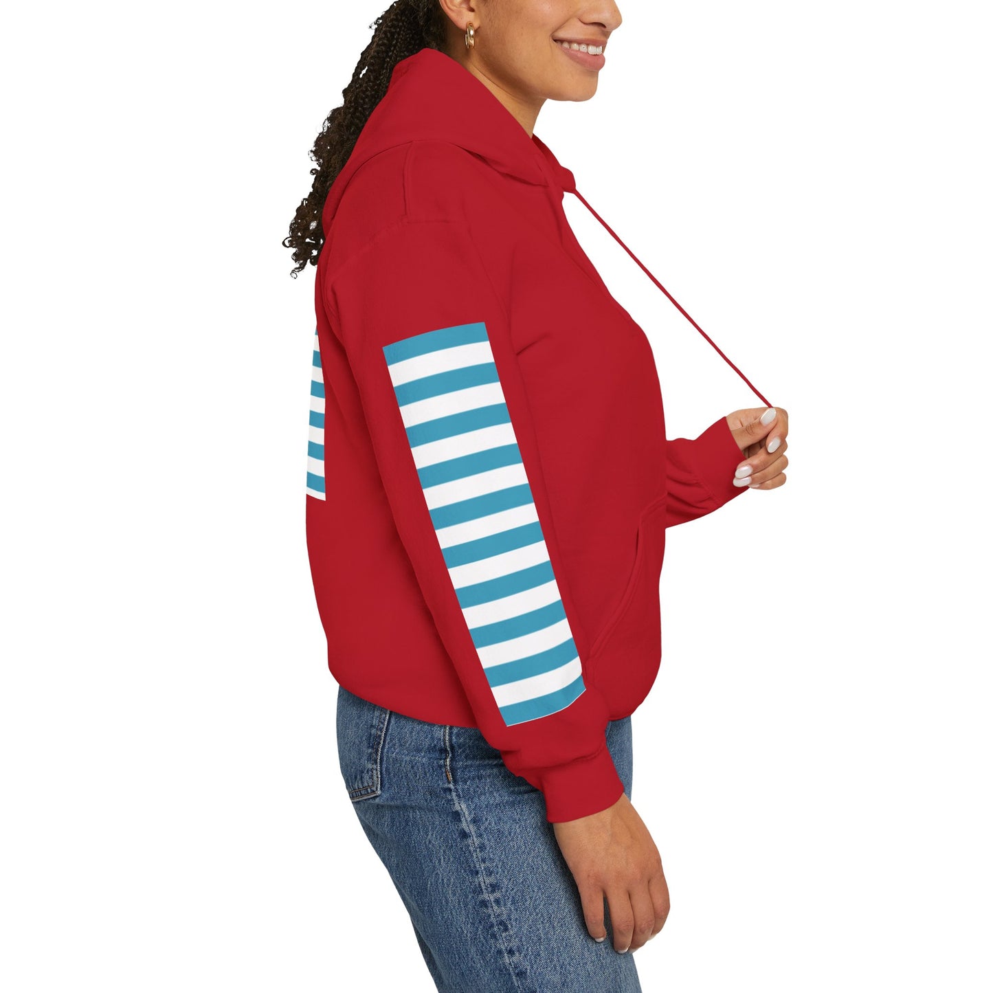 Unisex Striped Heavy Blend Hoodie - Cozy Fashion Statement