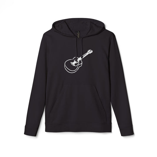 Fleece Hoodie with Guitar Design
