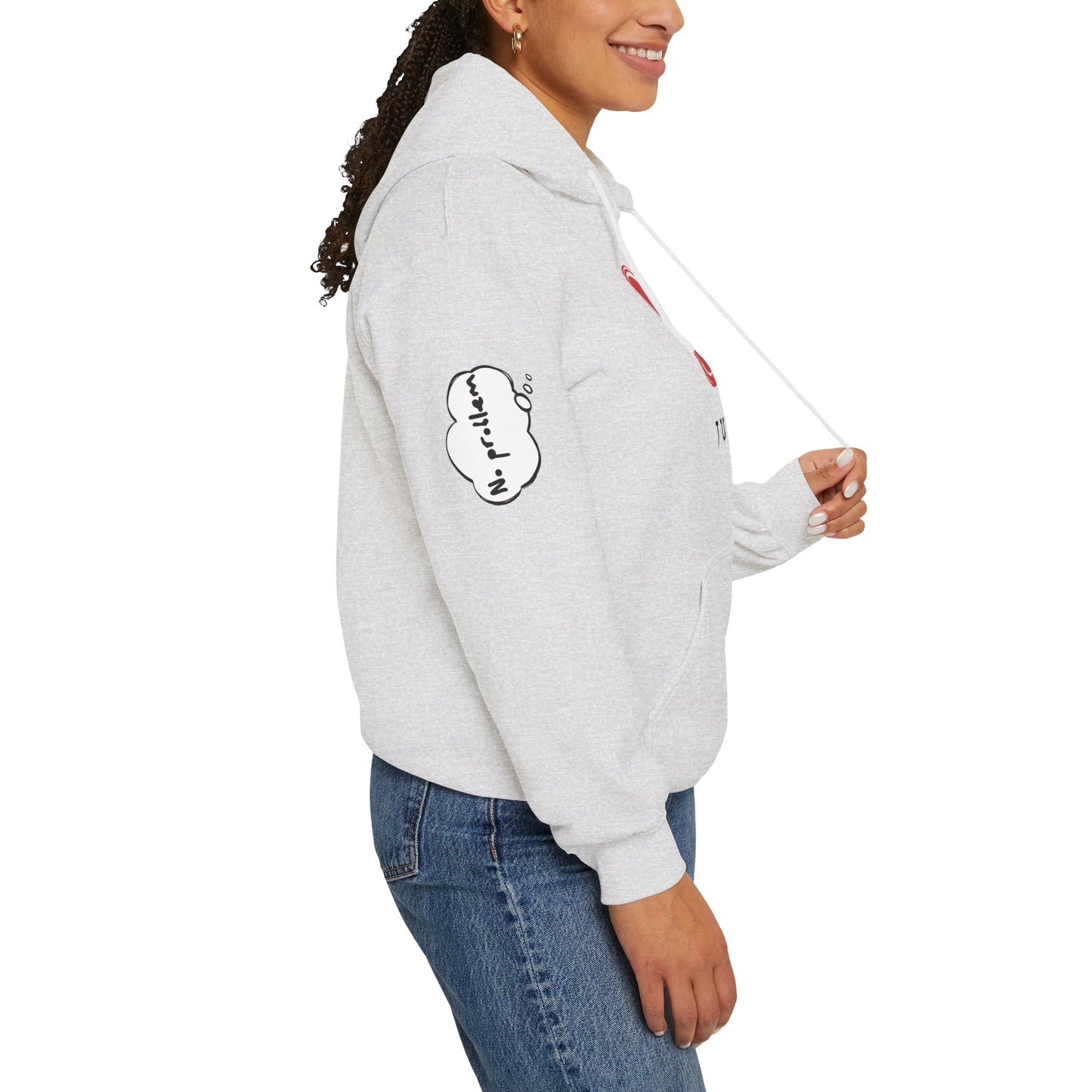 Japanese-Inspired Unisex Heavy Blend™ Hoodie - Minimalist Cloud & Circle Design