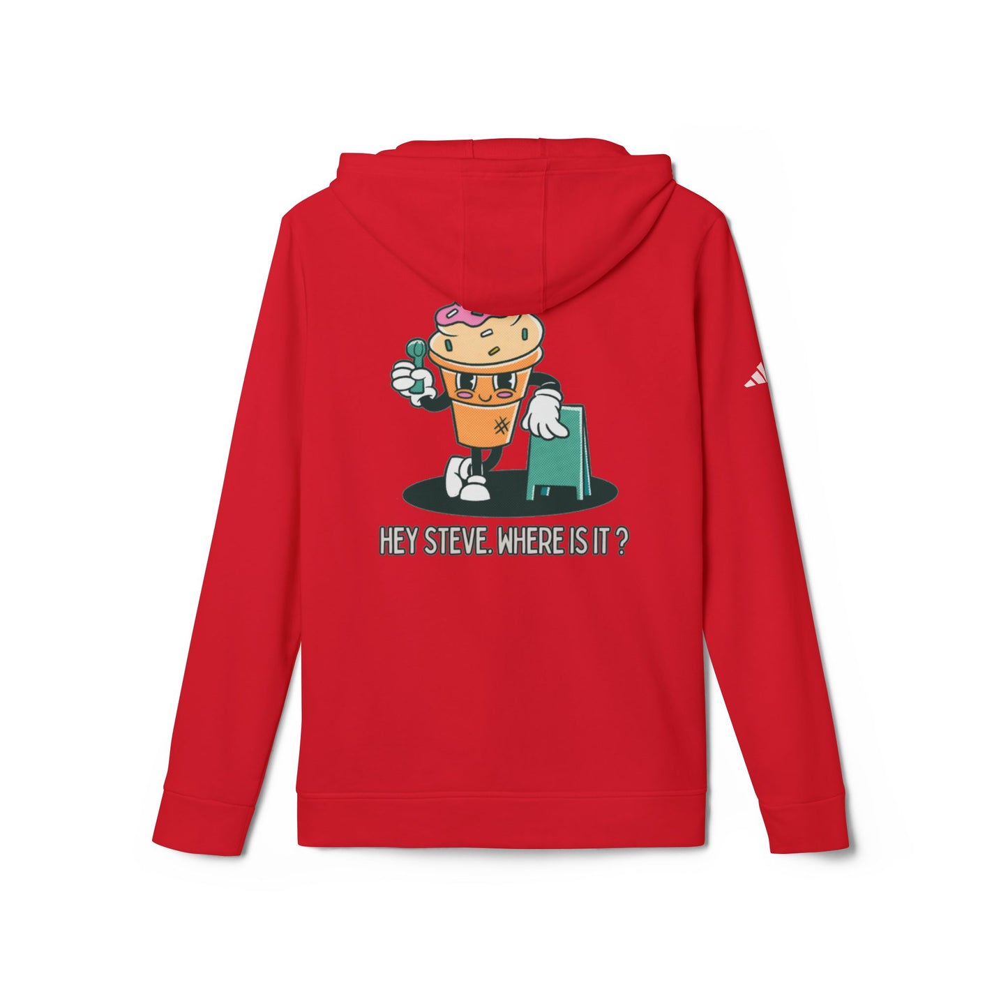 Fleece Hoodie with Funny Ice Cream Design