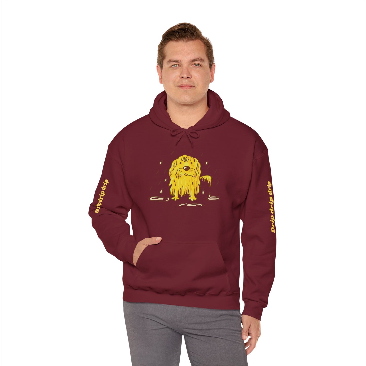 Playful Drip Graphic Unisex Hoodie - Perfect for Casual Outings & Cozy Days