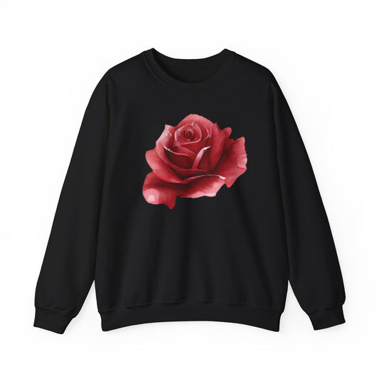 Romantic Rose Crewneck Sweatshirt for Cozy Casual Style