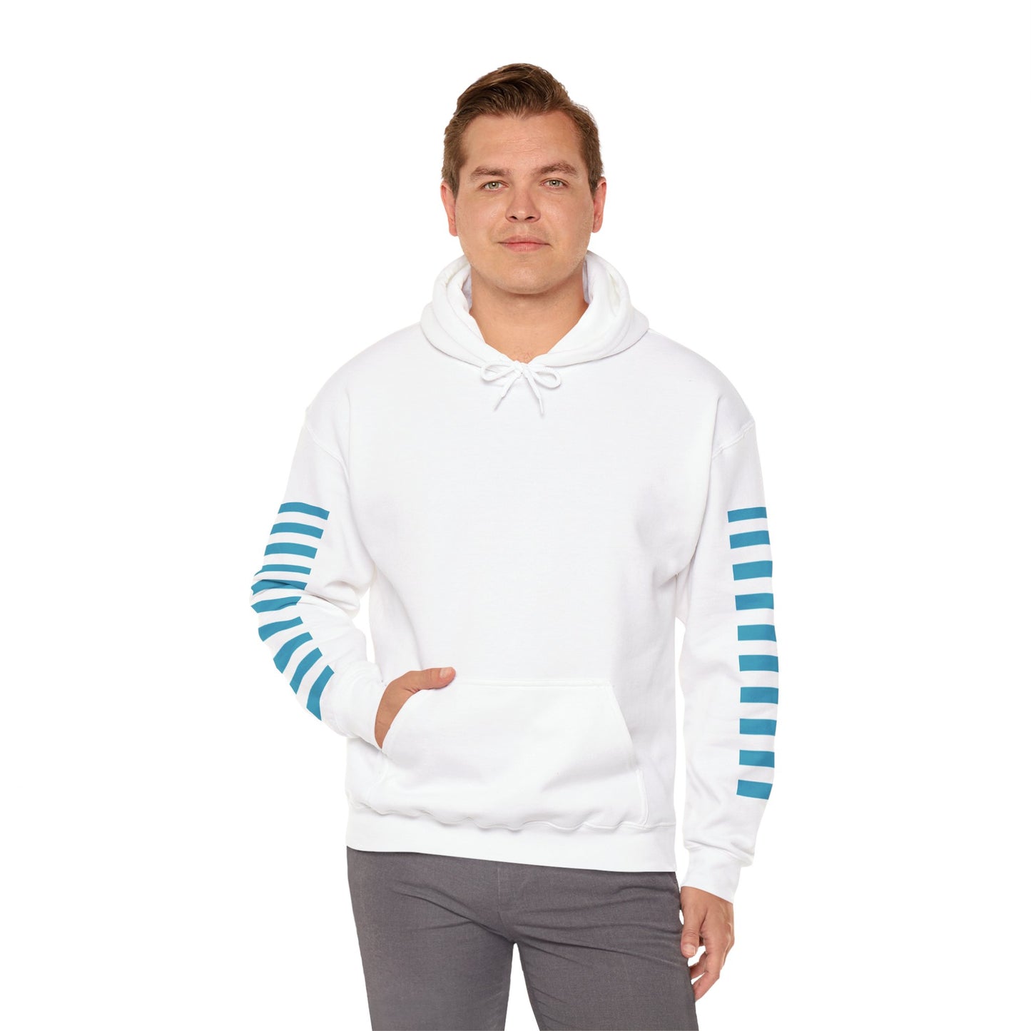 Unisex Striped Heavy Blend Hoodie - Cozy Fashion Statement