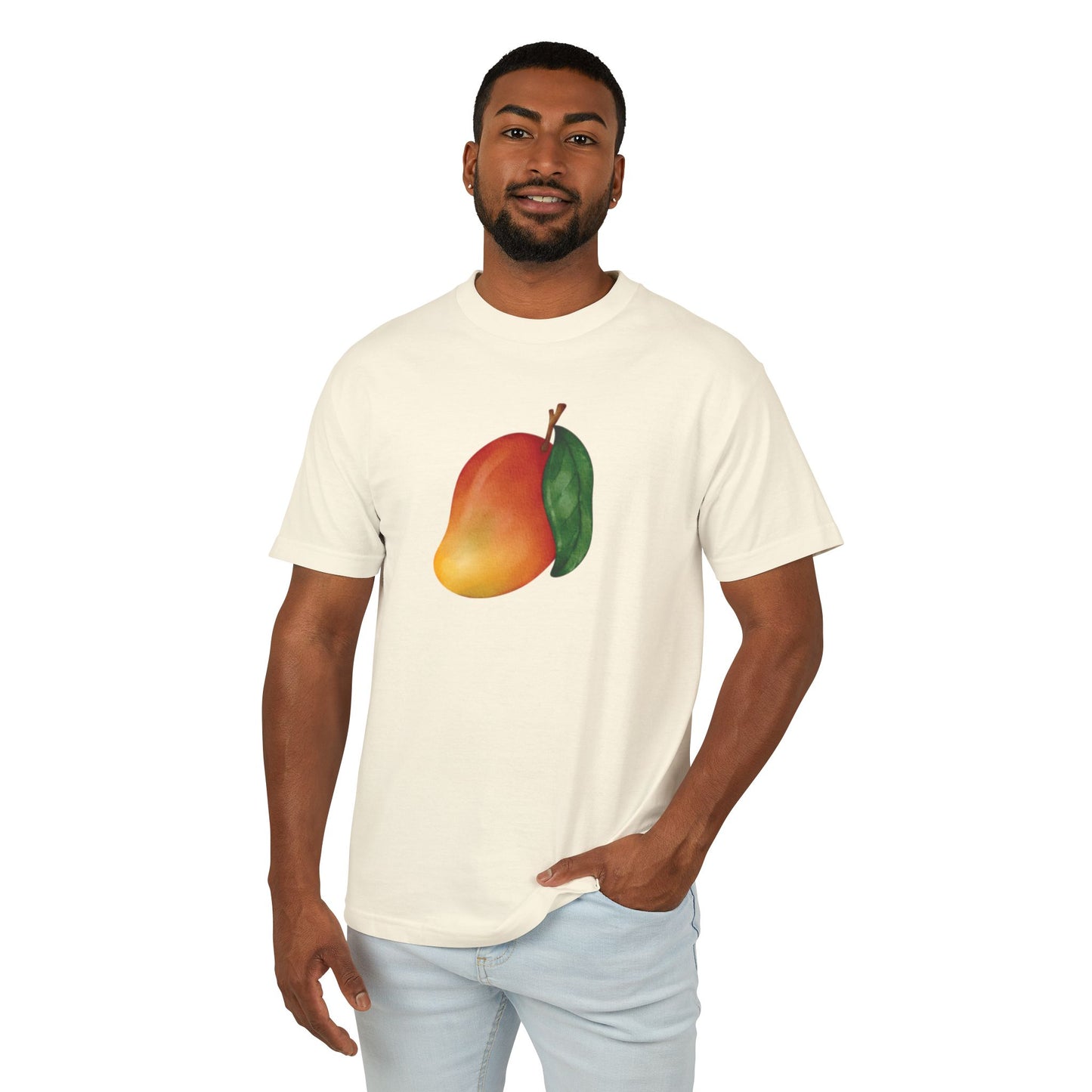 Mango Graphic Heavyweight Tee - Unisex Cotton T-Shirt for Fruit Lovers