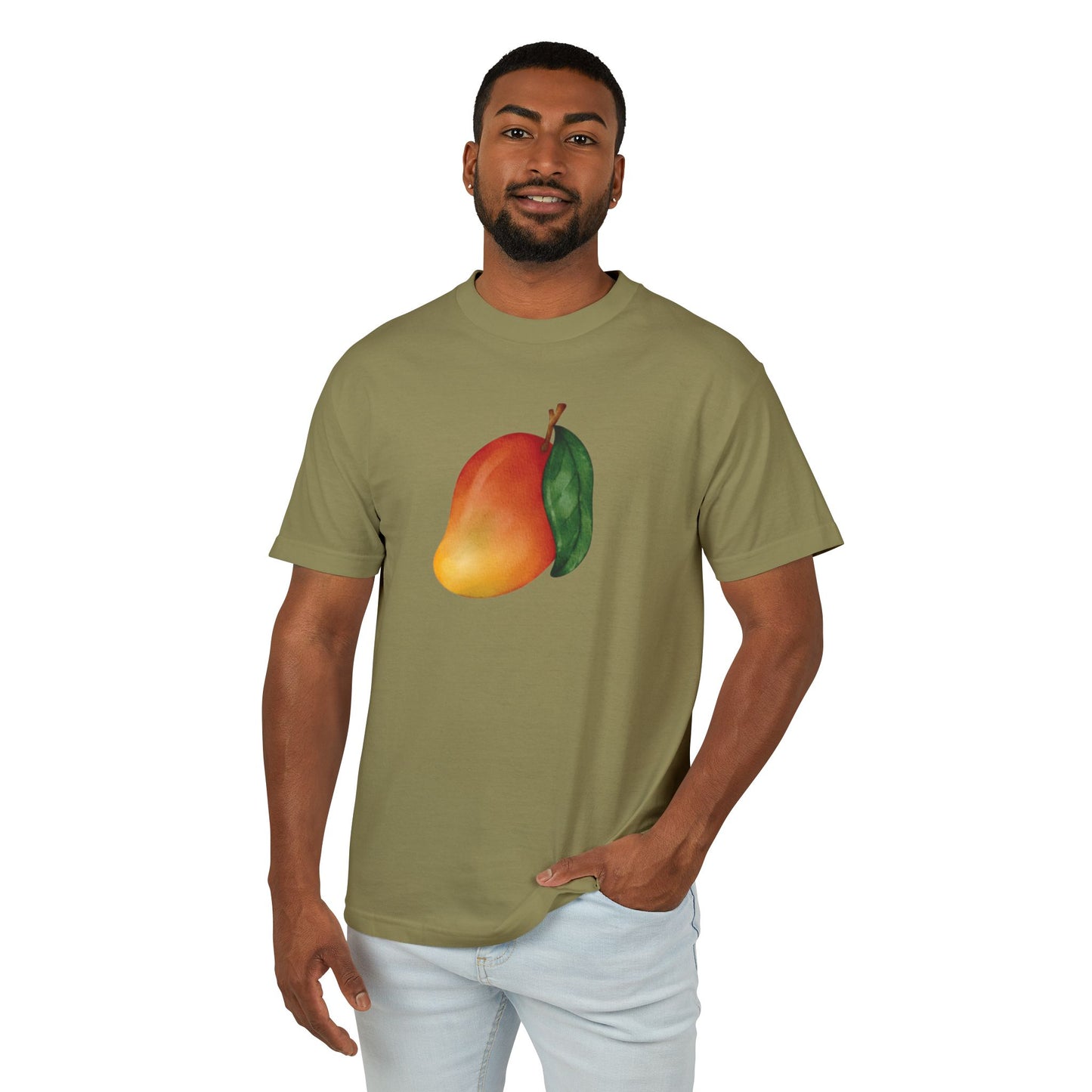 Mango Graphic Heavyweight Tee - Unisex Cotton T-Shirt for Fruit Lovers