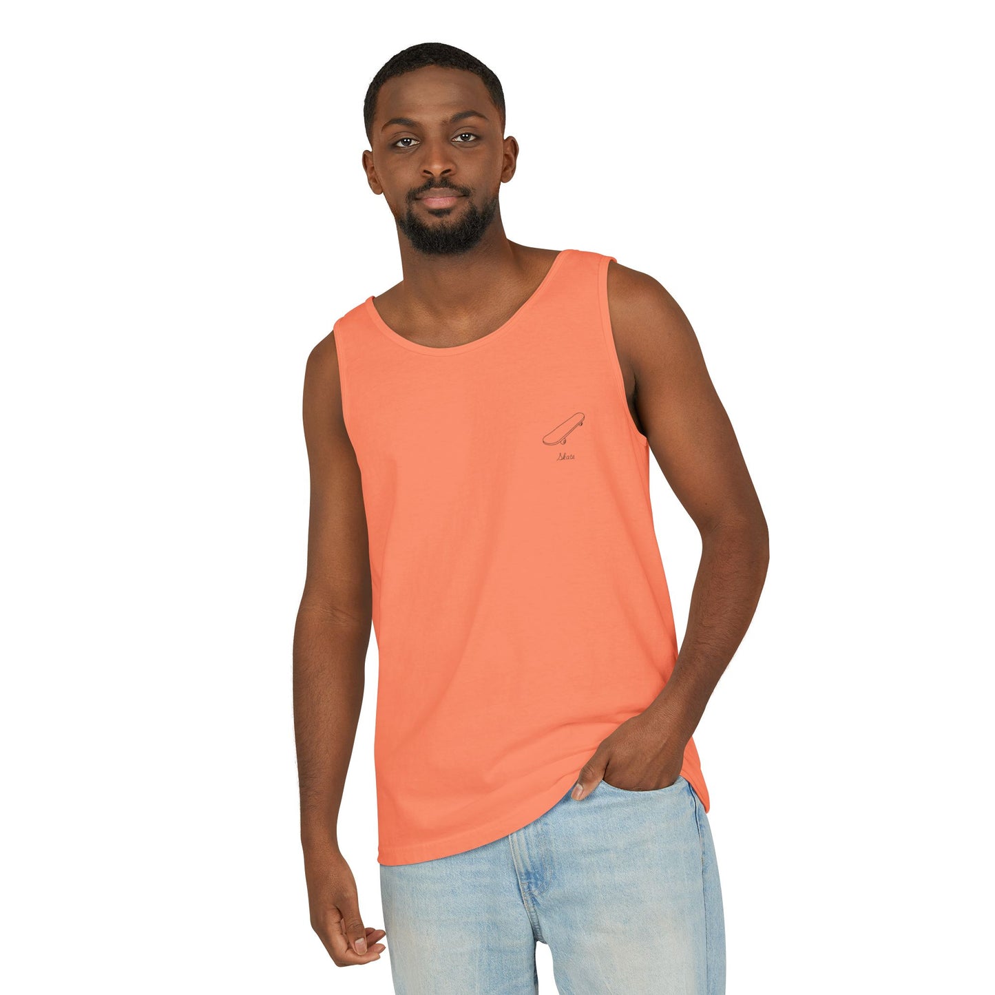 Skateboarding Spirit Tank Top, Summer Casual Wear, Skate Style Shirt, Beach Day Apparel, Gift for Him, Unisex Fashion