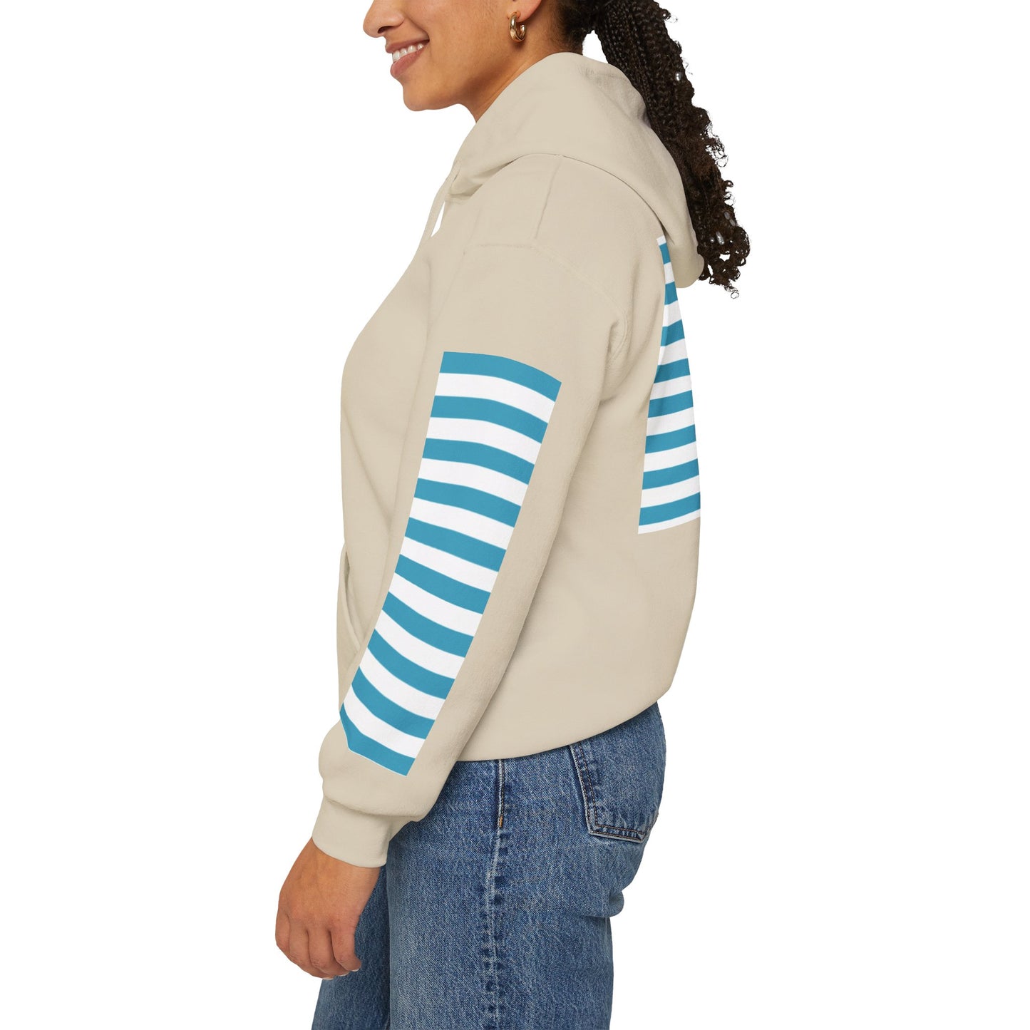 Unisex Striped Heavy Blend Hoodie - Cozy Fashion Statement