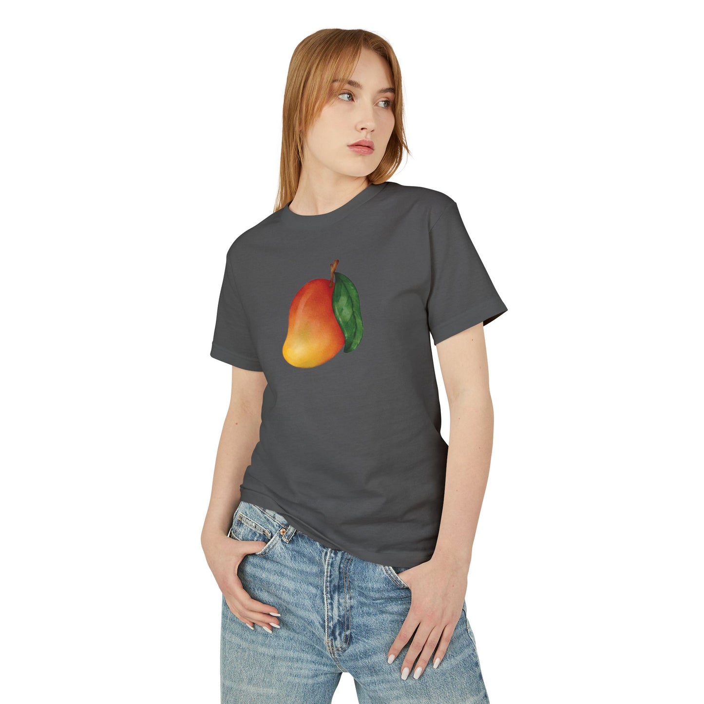 Mango Graphic Heavyweight Tee - Unisex Cotton T-Shirt for Fruit Lovers