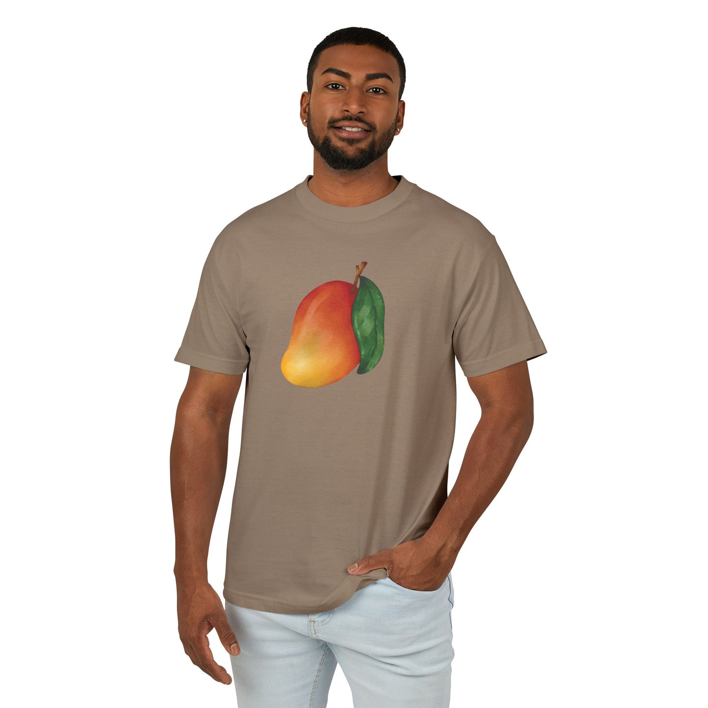 Mango Graphic Heavyweight Tee - Unisex Cotton T-Shirt for Fruit Lovers