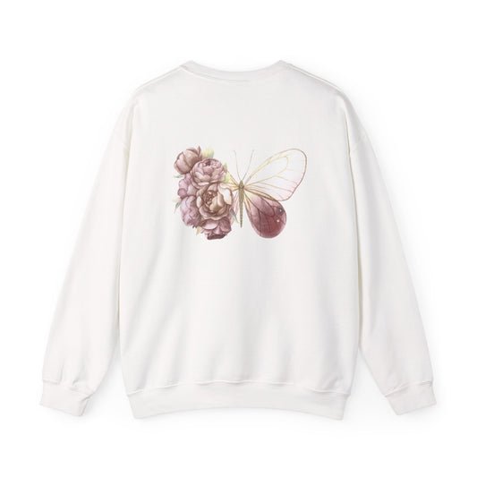 Floral Butterfly Sweatshirt | Cozy Unisex Crewneck for All Occasions