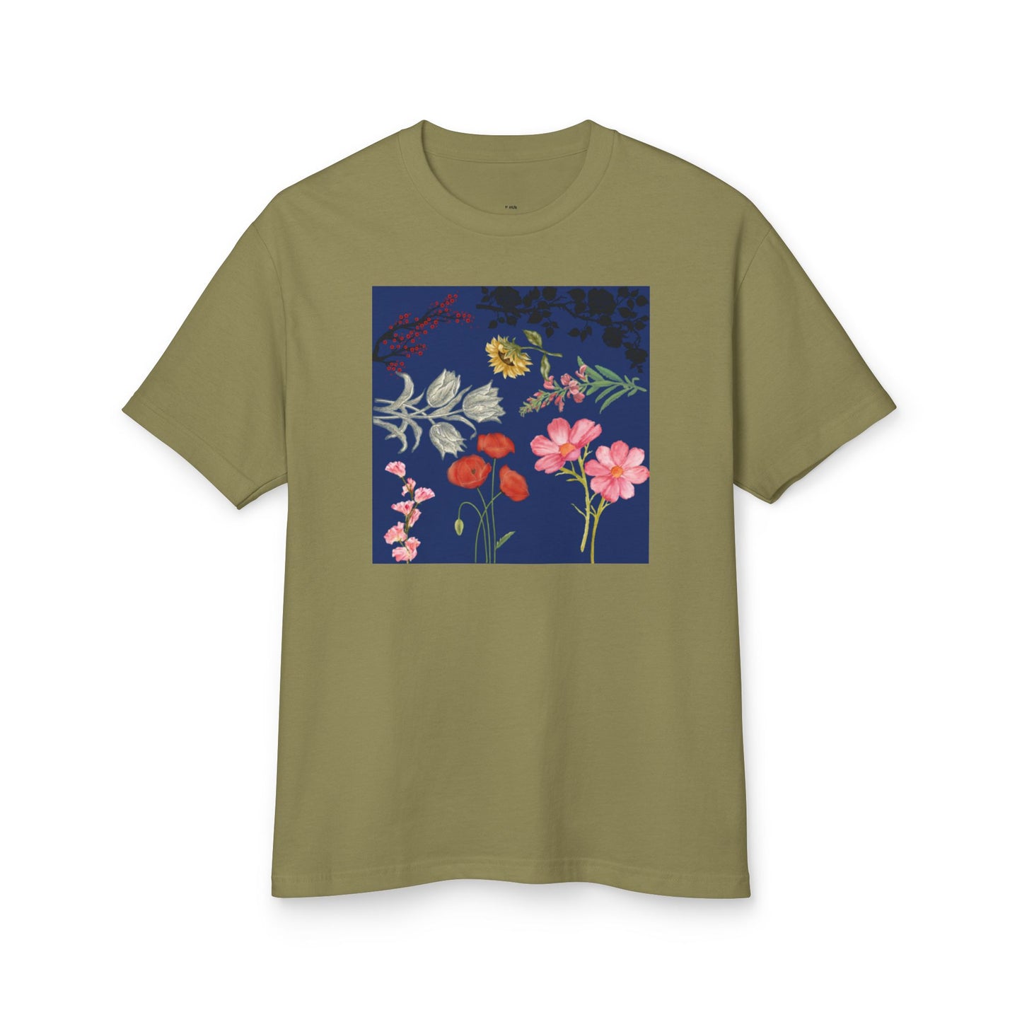 Botanical Print Cotton Tee - Perfect for Spring & Nature Lovers