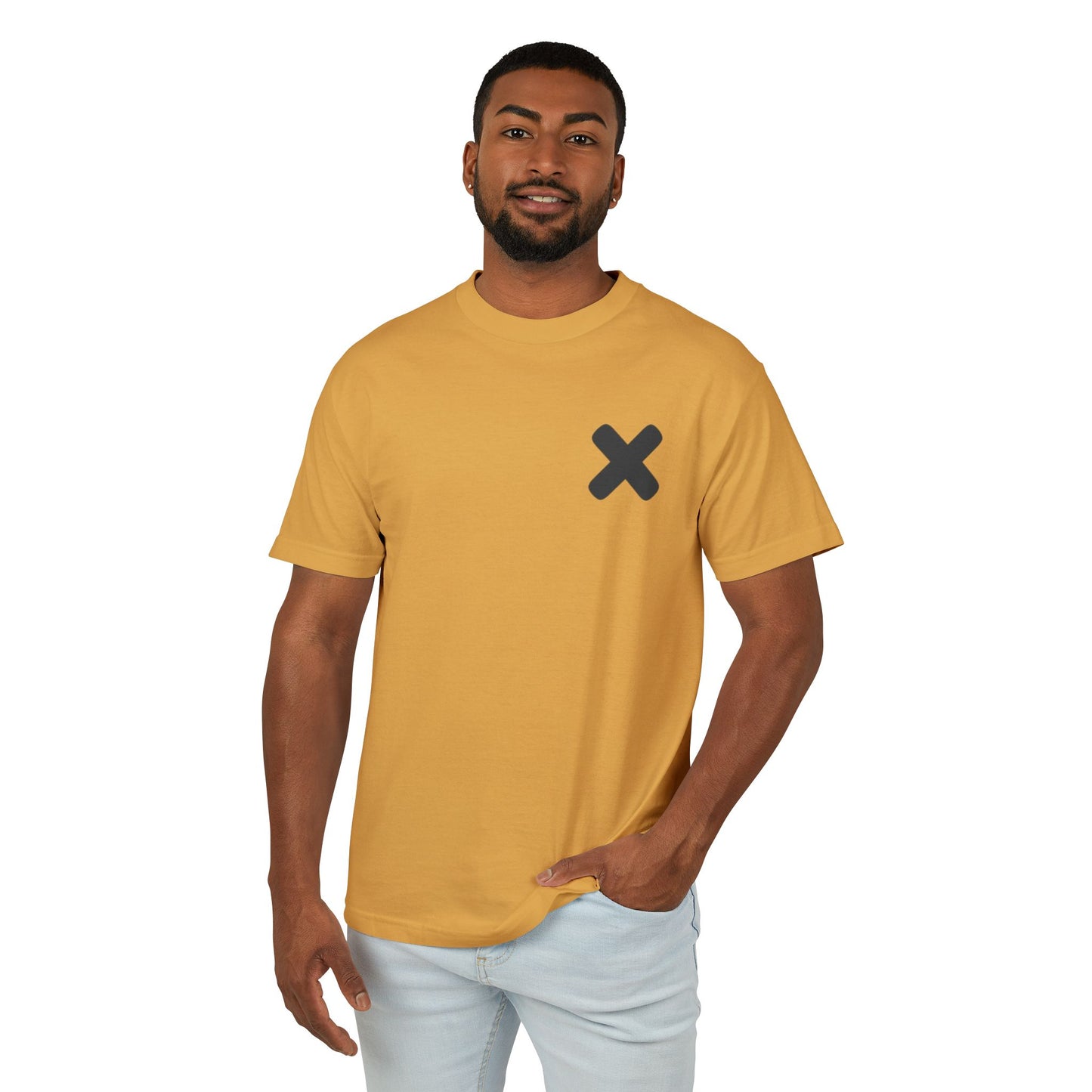 Unisex Heavyweight Cotton Tee with Minimalist Design
