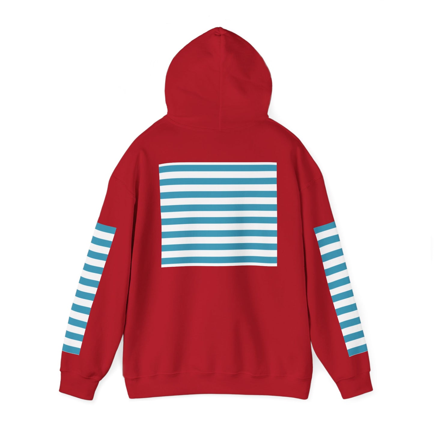 Unisex Striped Heavy Blend Hoodie - Cozy Fashion Statement