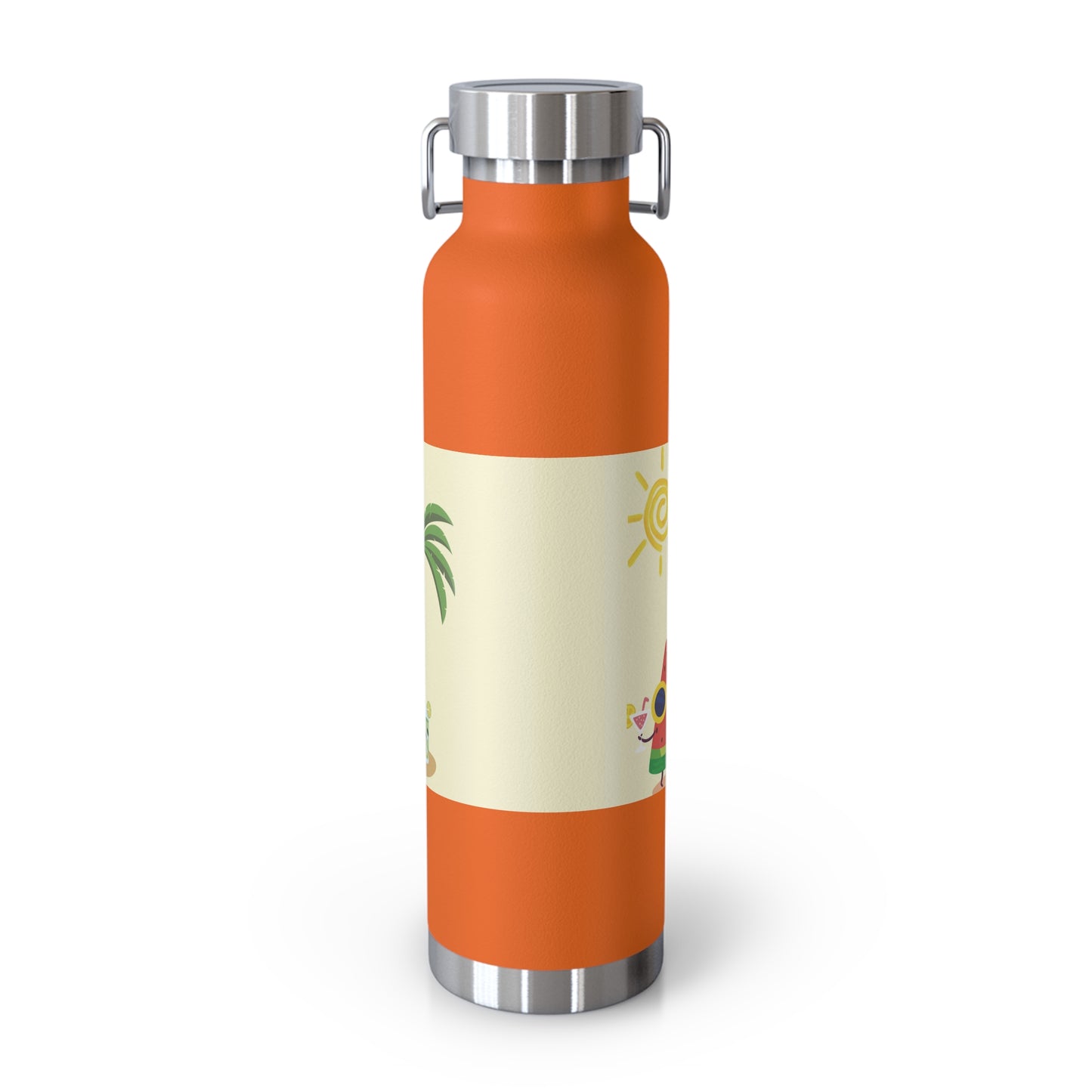 Tropical Fun Insulated Bottle - 22oz, Summer Vibes with Cute Fruit Characters