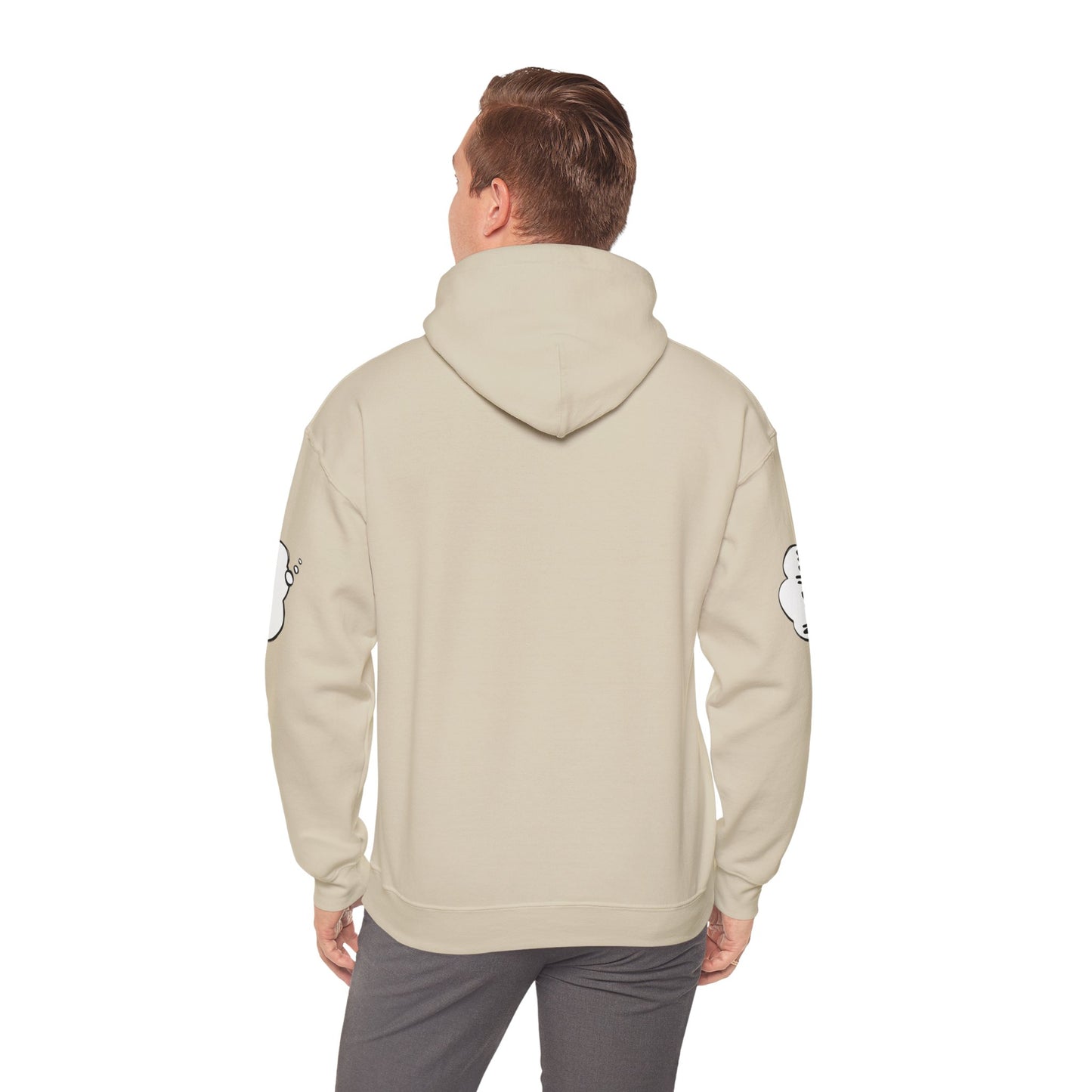 Japanese-Inspired Unisex Heavy Blend™ Hoodie - Minimalist Cloud & Circle Design