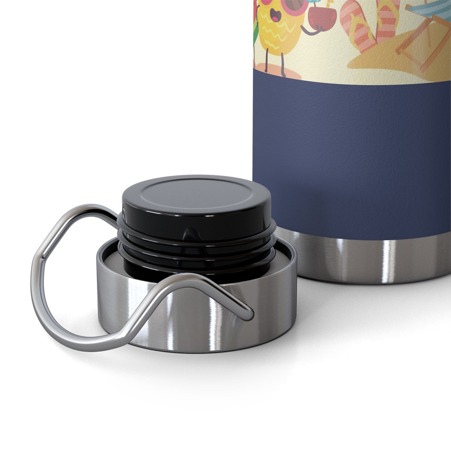 Tropical Fun Insulated Bottle - 22oz, Summer Vibes with Cute Fruit Characters