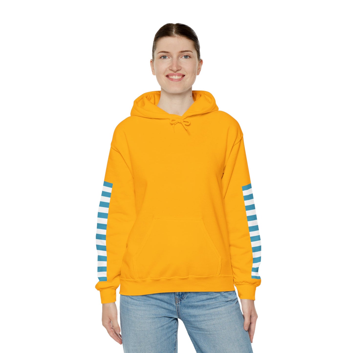 Unisex Striped Heavy Blend Hoodie - Cozy Fashion Statement