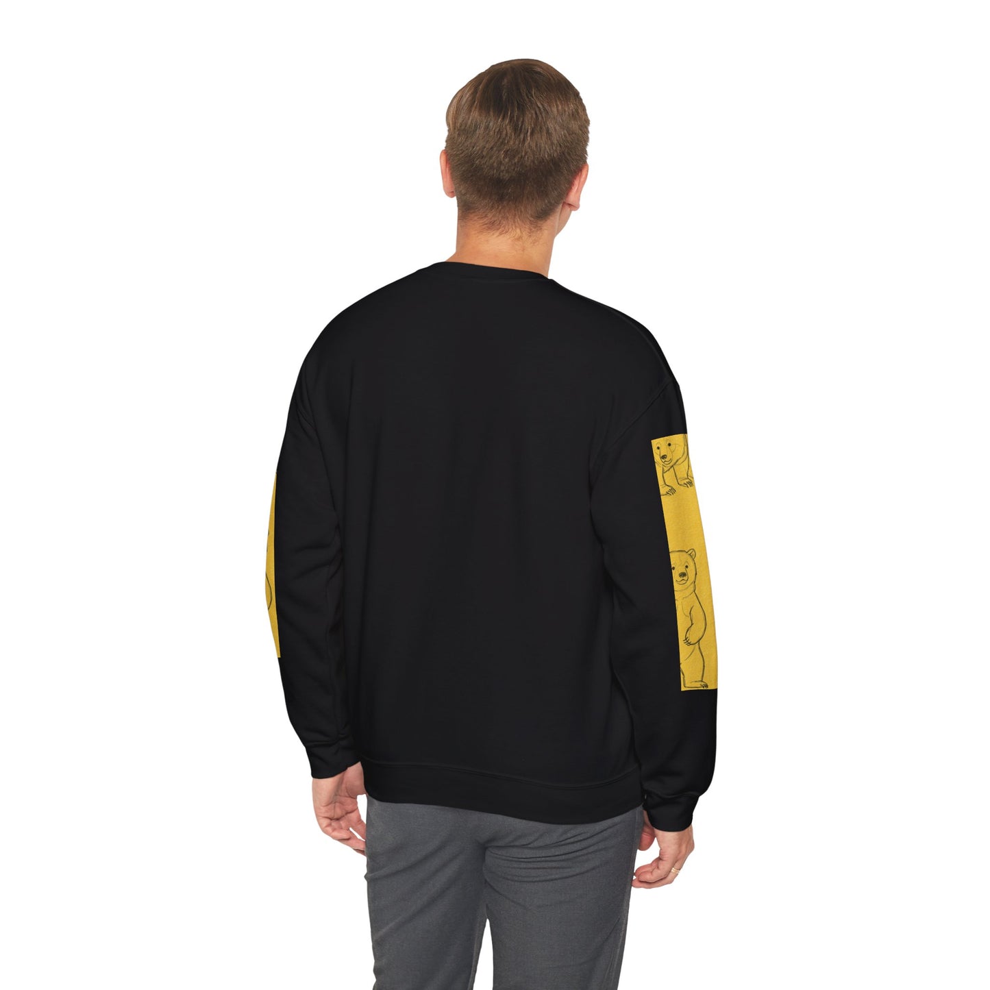 Cozy Bear Illustration Crewneck Sweatshirt - Unisex Heavy Blend