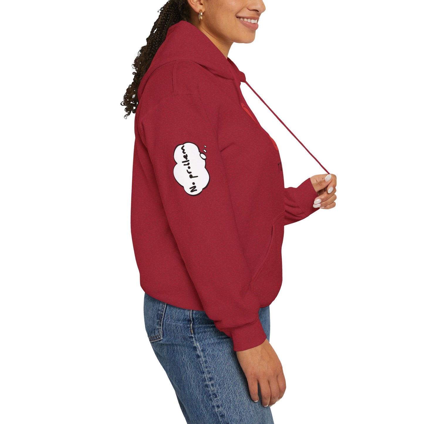 Japanese-Inspired Unisex Heavy Blend™ Hoodie - Minimalist Cloud & Circle Design