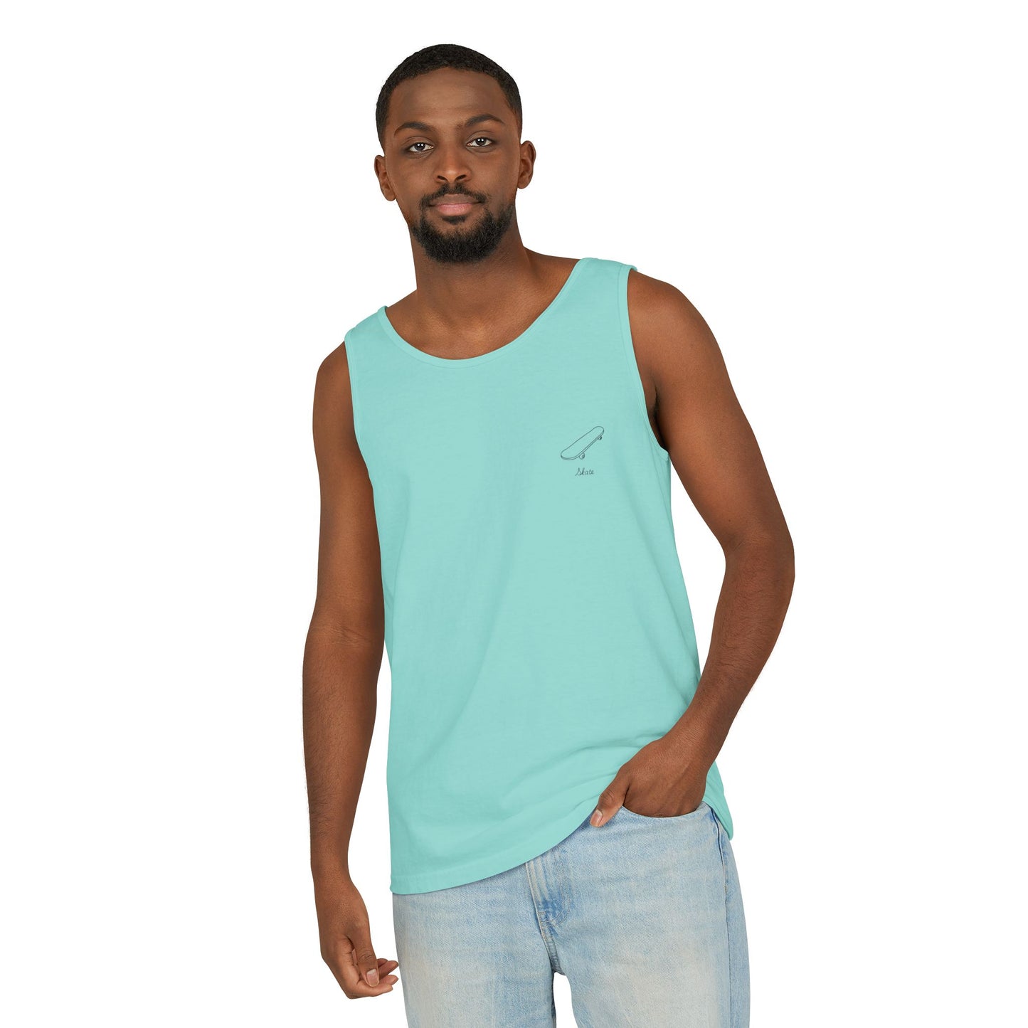 Skateboarding Spirit Tank Top, Summer Casual Wear, Skate Style Shirt, Beach Day Apparel, Gift for Him, Unisex Fashion