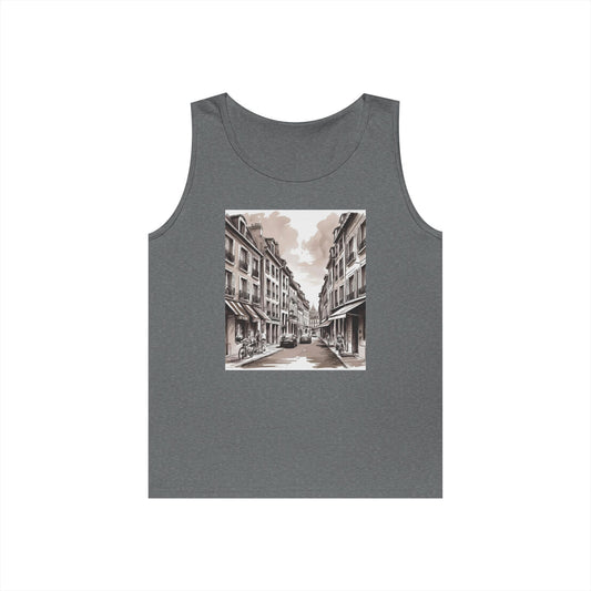 Vintage Cityscape Unisex Heavy Cotton Tank Top