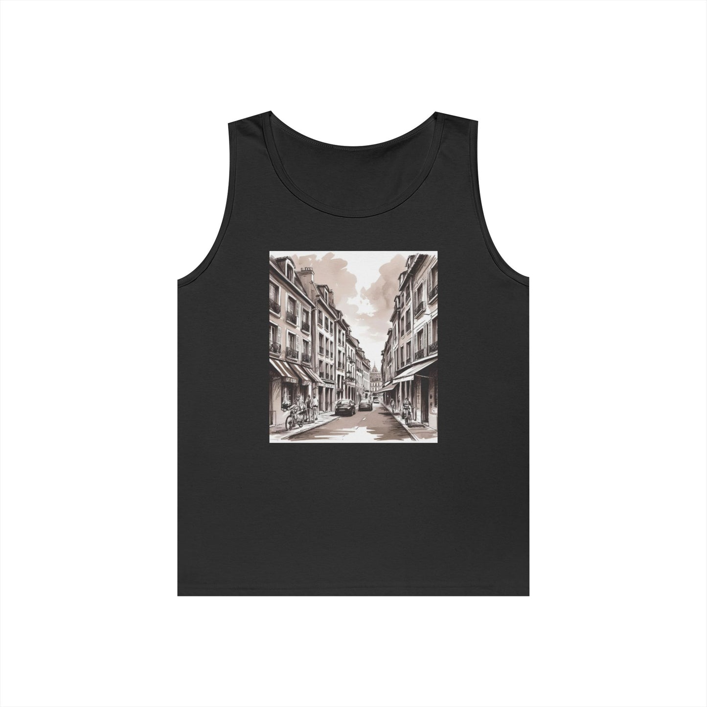 Vintage Cityscape Unisex Heavy Cotton Tank Top