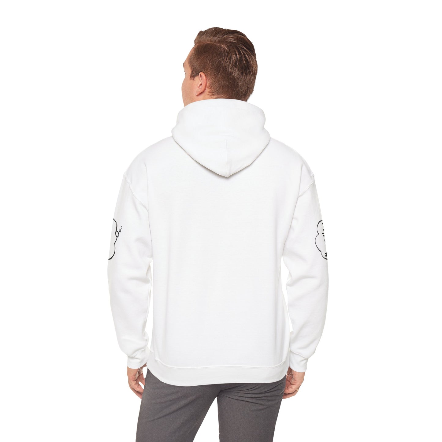 Japanese-Inspired Unisex Heavy Blend™ Hoodie - Minimalist Cloud & Circle Design