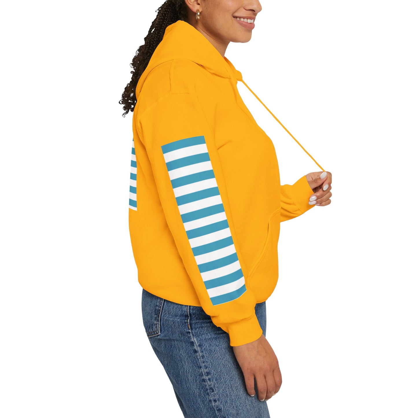 Unisex Striped Heavy Blend Hoodie - Cozy Fashion Statement