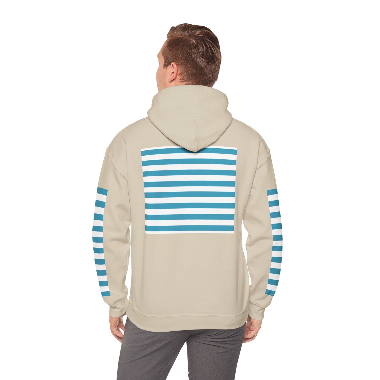 Unisex Striped Heavy Blend Hoodie - Cozy Fashion Statement